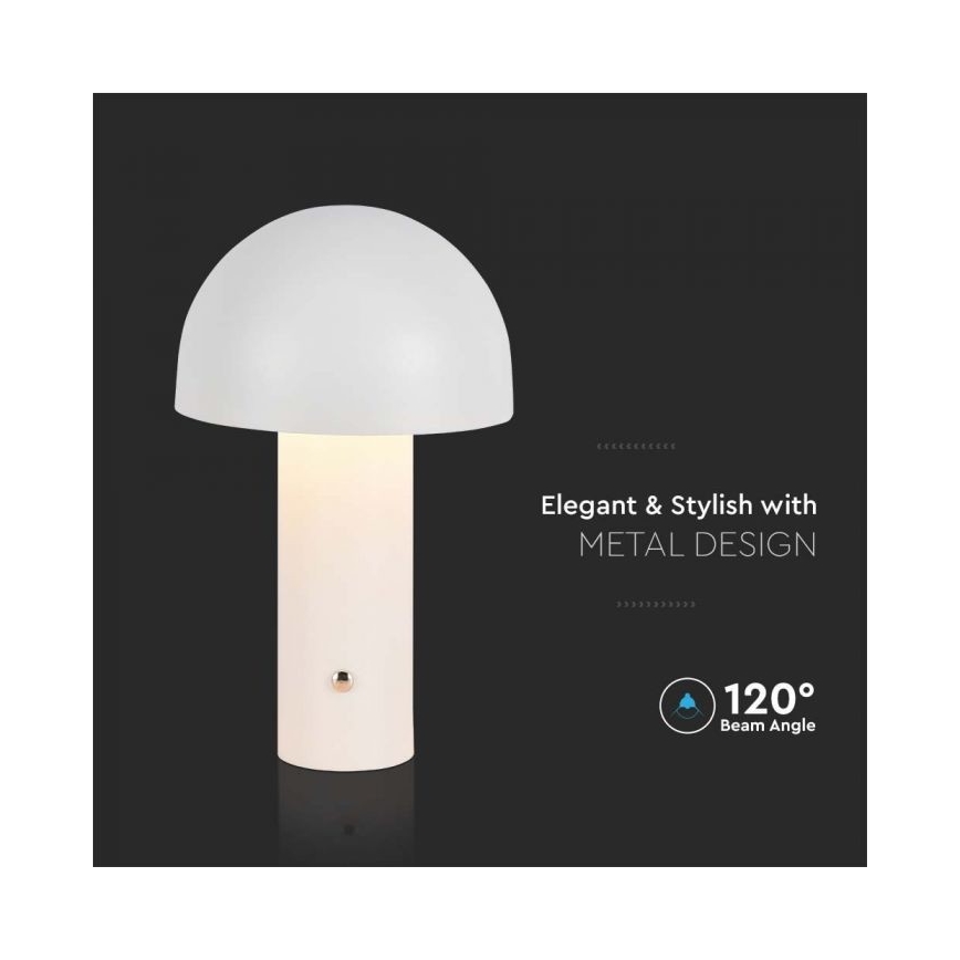 LED Hämardatav laetav puutetundlik laualamp LED/1W/5V 3000-6000K 1800 mAh valge