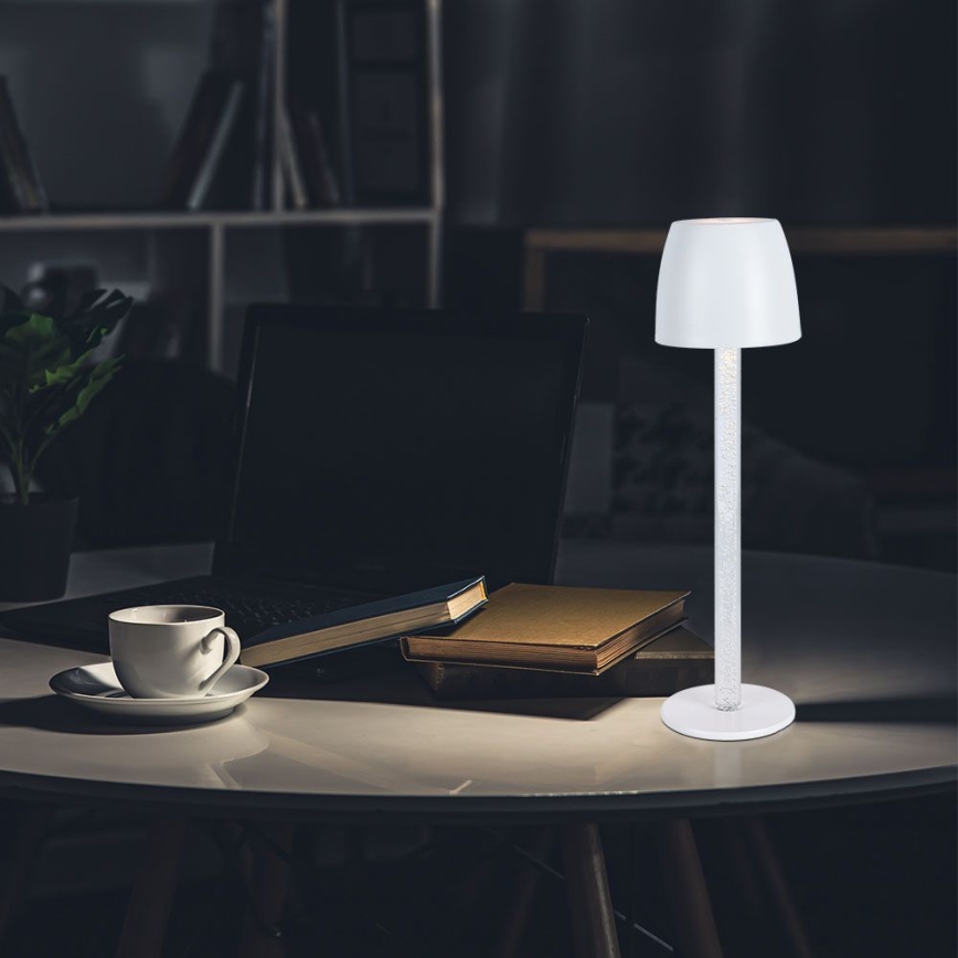 LED Hämardatav laetav puutetundlik laualamp LED/3W/5V 3000K 1800 mAh must
