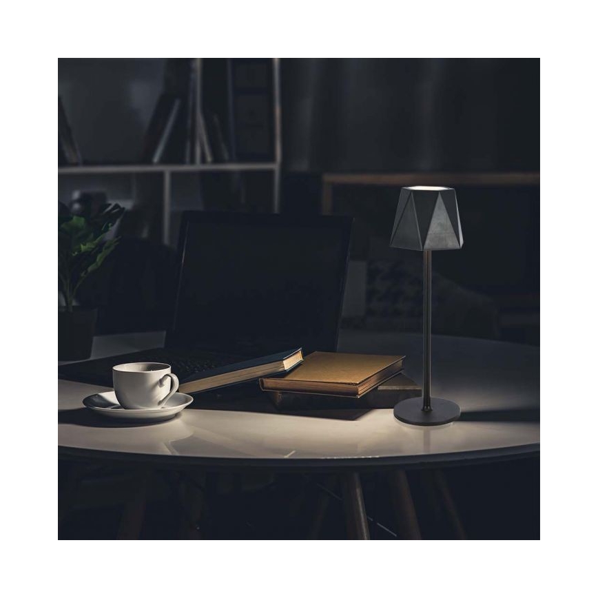 LED Hämardatav laetav puutetundlik laualamp LED/4W/5V 3000-6000K 1800 mAh must