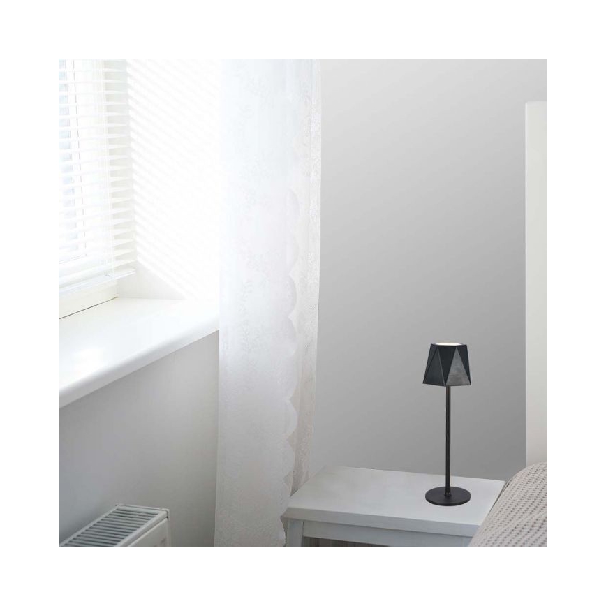 LED Hämardatav laetav puutetundlik laualamp LED/4W/5V 3000-6000K 1800 mAh must