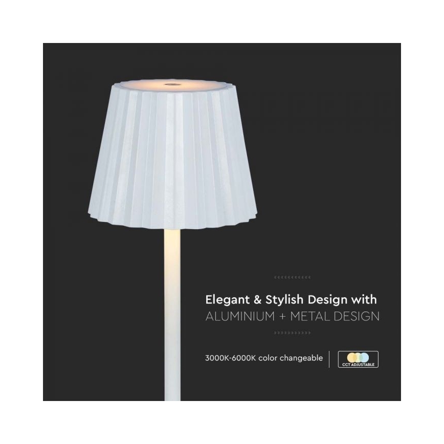 LED Hämardatav laetav puutetundlik laualamp LED/4W/5V 3000-6000K 1800 mAh valge