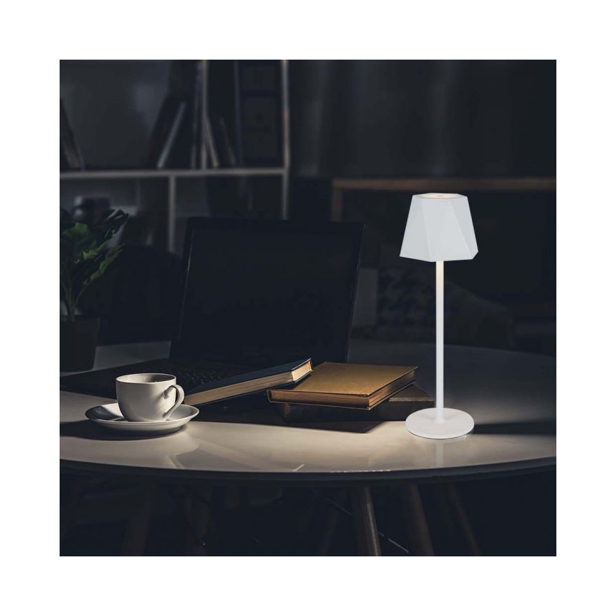 LED Hämardatav laetav puutetundlik laualamp LED/4W/5V 3000-6000K 1800 mAh valge
