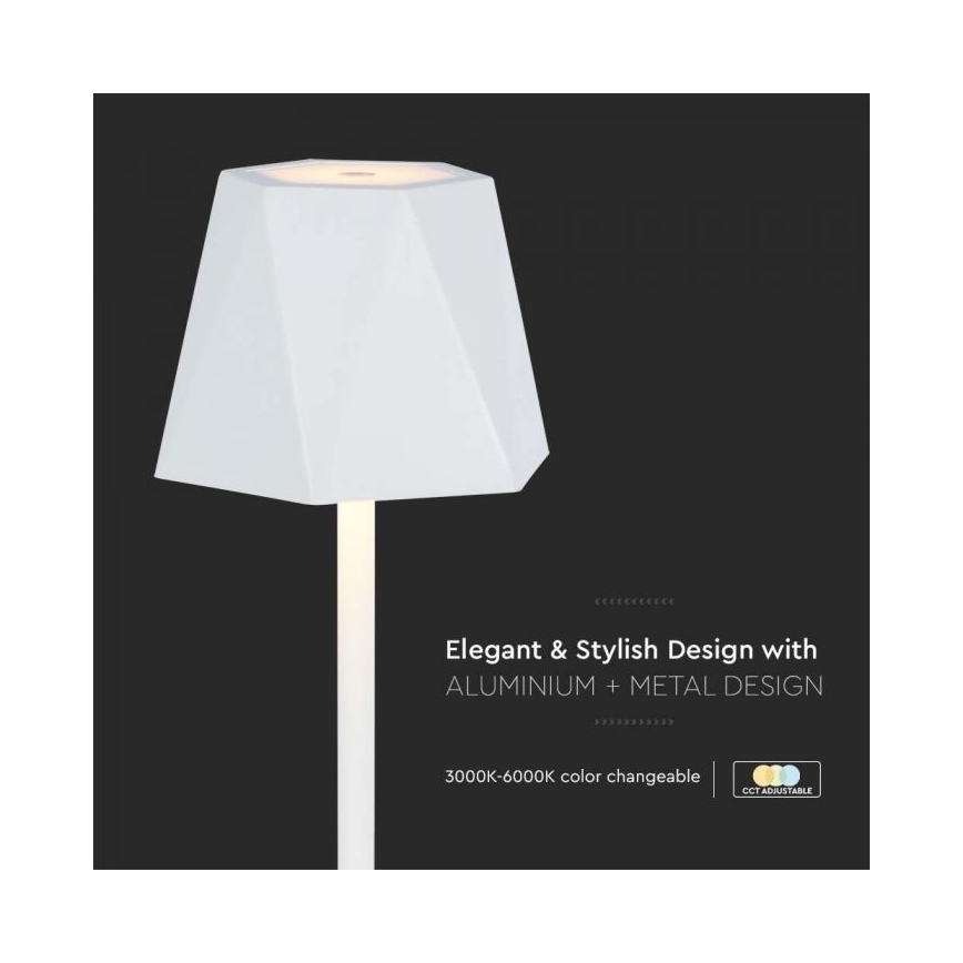 LED Hämardatav laetav puutetundlik laualamp LED/4W/5V 3000-6000K 1800 mAh valge