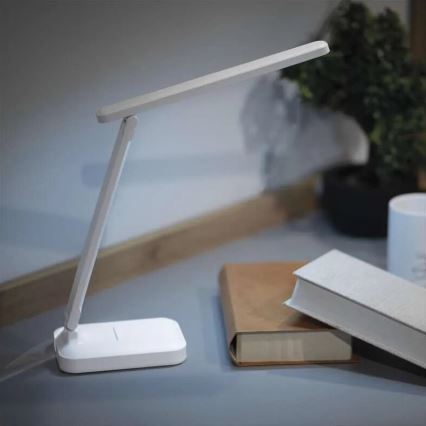 LED Hämardatav laetav laualamp LED/5W/3,7V 3000K/4000K/6500K 800mAh valge