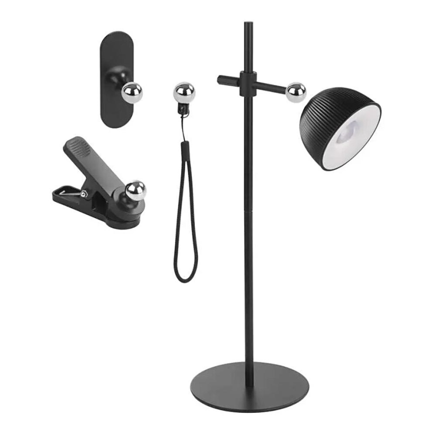 LED Hämardatav laetav laualamp magnetiga 4-ühes LED/4,2W/3,7V 4000K 1200mAh must