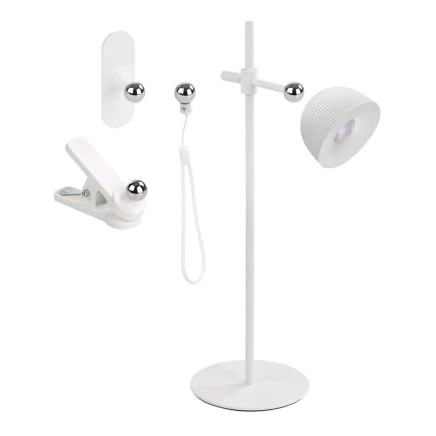 LED Hämardatav laetav laualamp magnetiga 4-ühes LED/4,2W/3,7V 4000K 1200mAh valge