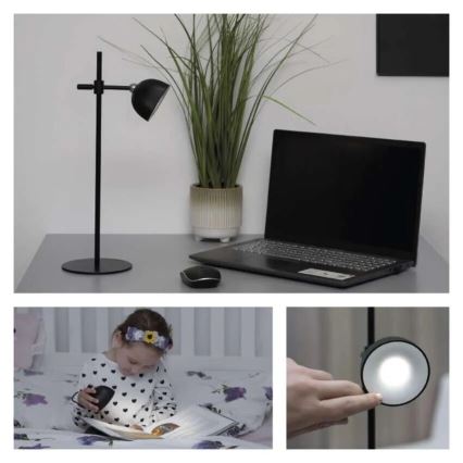 LED Hämardatav laetav laualamp magnetiga 4-ühes LED/4,2W/3,7V 4000K 1200mAh must