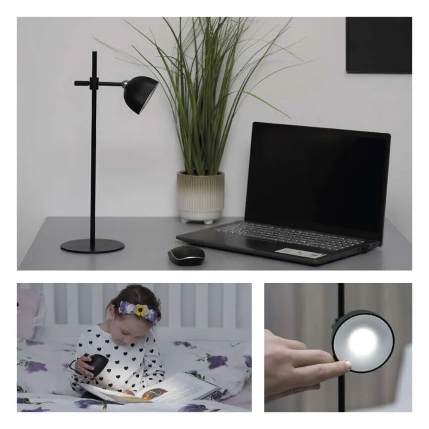 LED Hämardatav laetav laualamp magnetiga 4-ühes LED/4,2W/3,7V 4000K 1200mAh must