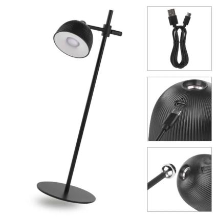 LED Hämardatav laetav laualamp magnetiga 4-ühes LED/4,2W/3,7V 4000K 1200mAh must