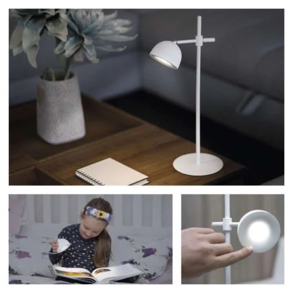 LED Hämardatav laetav laualamp magnetiga 4-ühes LED/4,2W/3,7V 4000K 1200mAh valge