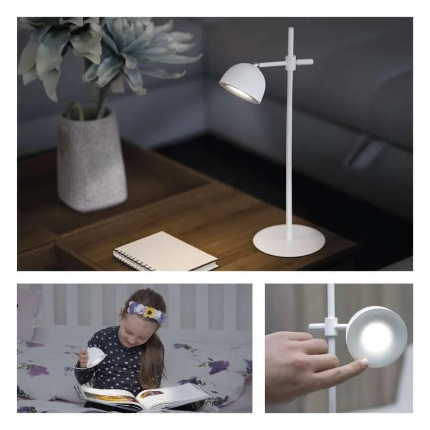 LED Hämardatav laetav laualamp magnetiga 4-ühes LED/4,2W/3,7V 4000K 1200mAh valge