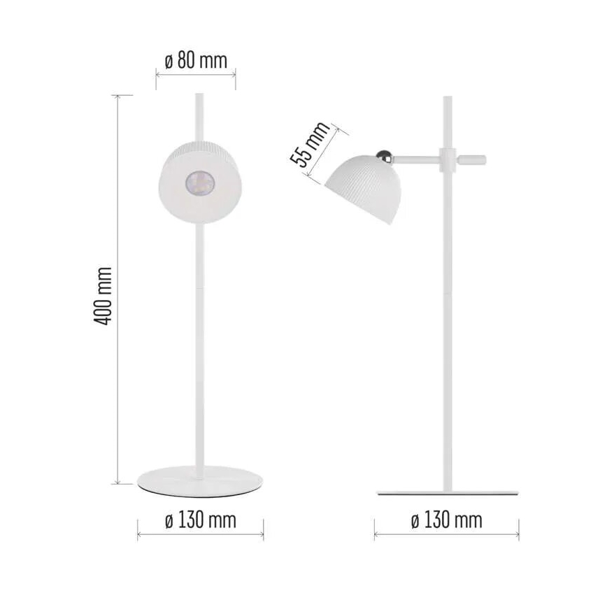LED Hämardatav laetav laualamp magnetiga 4-ühes LED/4,2W/3,7V 4000K 1200mAh valge