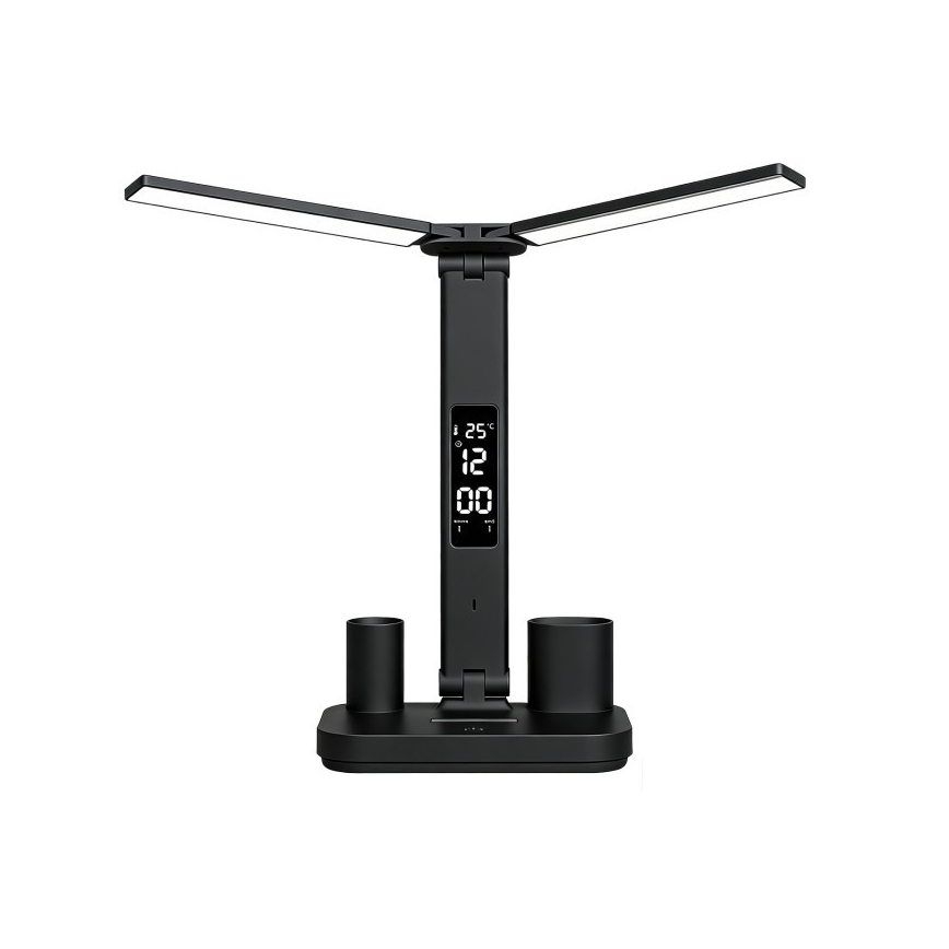 Hämardatav laetav LED-laualamp NOBLITE P LED/5W/5V 3000/4000/6000K 2200 mAh must