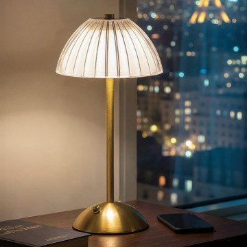 LED-hämardatav laetav laualamp PARIS LED/2W/5V 2700K/4000K/6500K 800 mAh kuldne