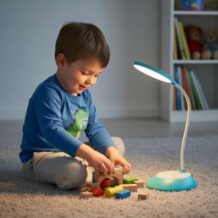 LED Hämardatav laetav laualamp VISUA LED/5W/5V 3000-5000K 1200 mAh sinine