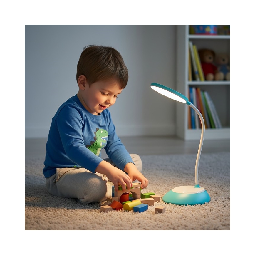 LED Hämardatav laetav laualamp VISUA LED/5W/5V 3000-5000K 1200 mAh sinine