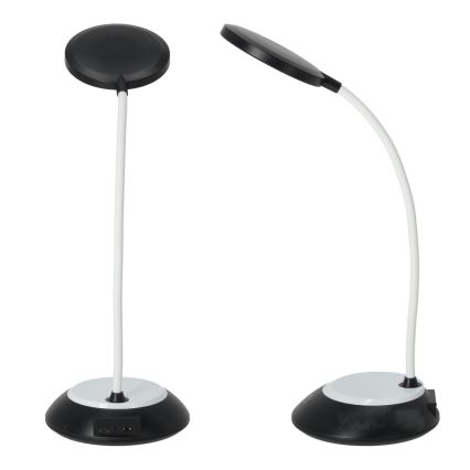 LED Hämardatav laetav laualamp VISUA LED/5W/5V 3000-5000K 1200 mAh must