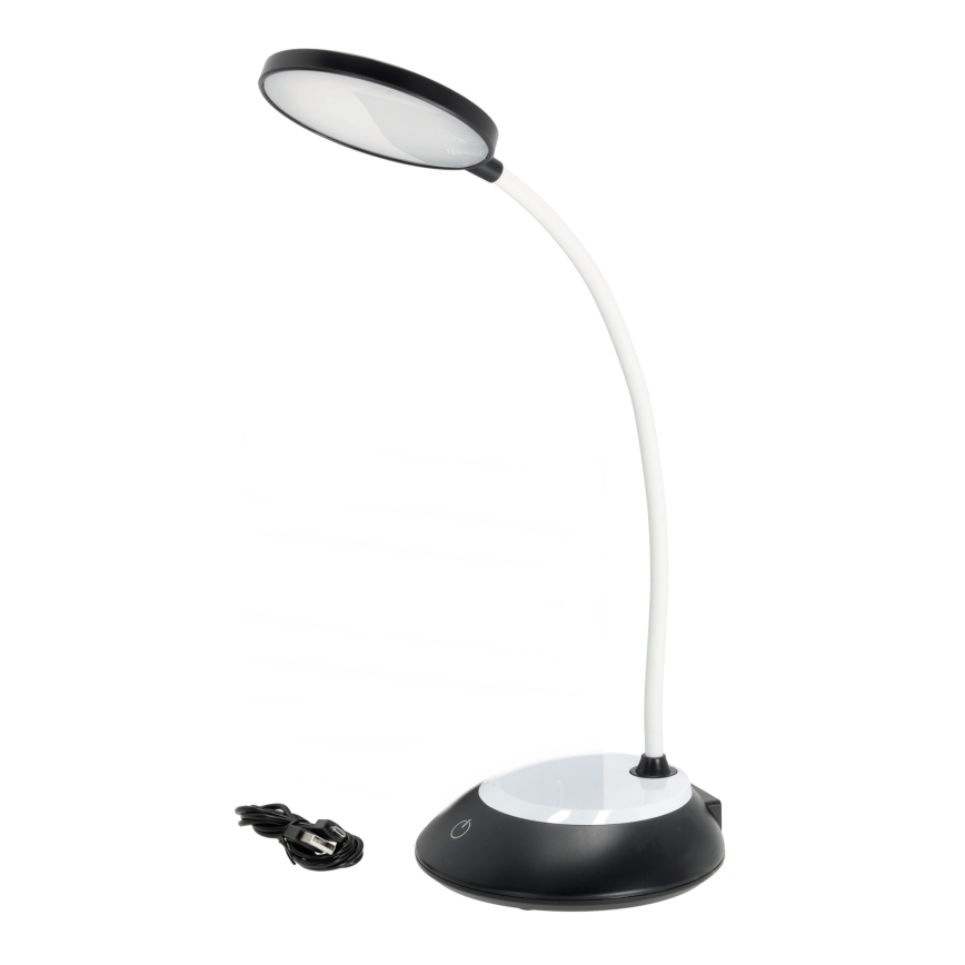 LED Hämardatav laetav laualamp VISUA LED/5W/5V 3000-5000K 1200 mAh must