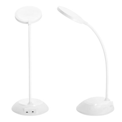 LED Hämardatav laetav laualamp VISUA LED/5W/5V 3000-5000K 1200 mAh valge