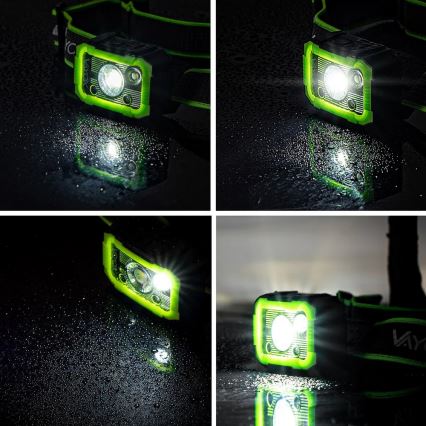 LED-hämardatav laetav otsmikulamp anduriga LED/10W/5V IP66 750 lm 1500 mAh