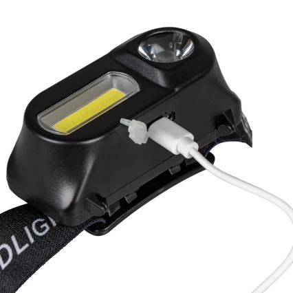 LED Hämardatav laetav pealamp 2xLED/5V IP44 210 läikiv 2000 mAh