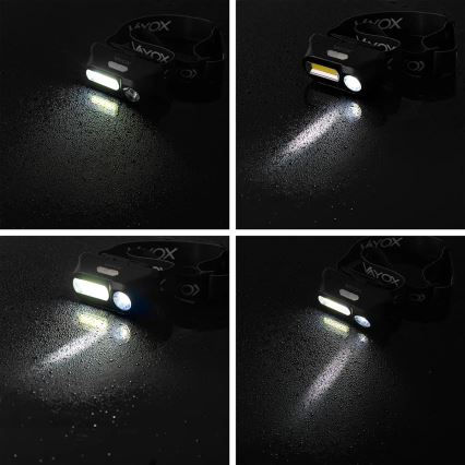 LED Hämardatav laetav pealamp 2xLED/5V IPX4 250 läikiv 2000 mAh