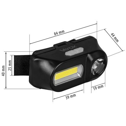 LED Hämardatav laetav pealamp 2xLED/5V IPX4 250 läikiv 2000 mAh