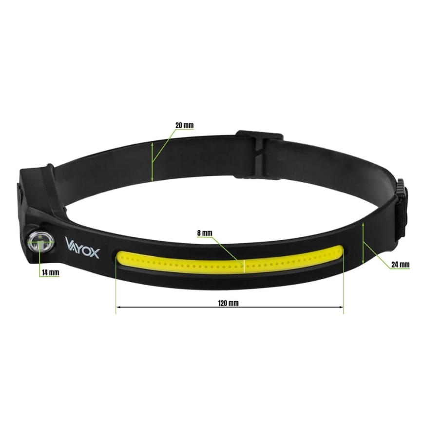 LED Hämardatav laetav pealamp anduriga 2xLED/5V IP44 350 läikiv 1200 mAh