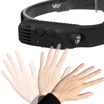 LED Hämardatav laetav pealamp anduriga 3xLED/5V IP44 300 läikiv 1200 mAh