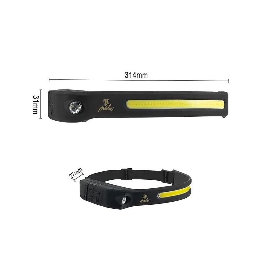 LED Hämardatav laetav pealamp anduriga LED/8W/5V IP44 570 lm 2000 mAh