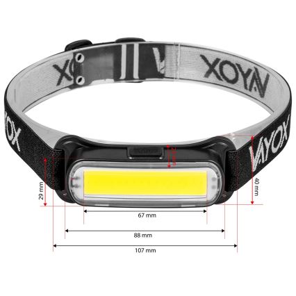 LED Hämardatav laetav pealamp LED/5V IPX4 300 läikiv 1200 mAh