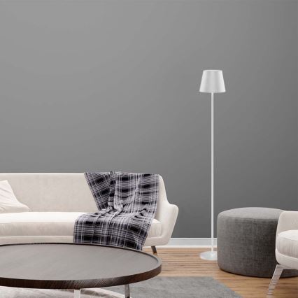 LED Hämardatav laetav põrandalamp 3-ühes LED/4W/5V 4400 mAh 3000K IP54 valge