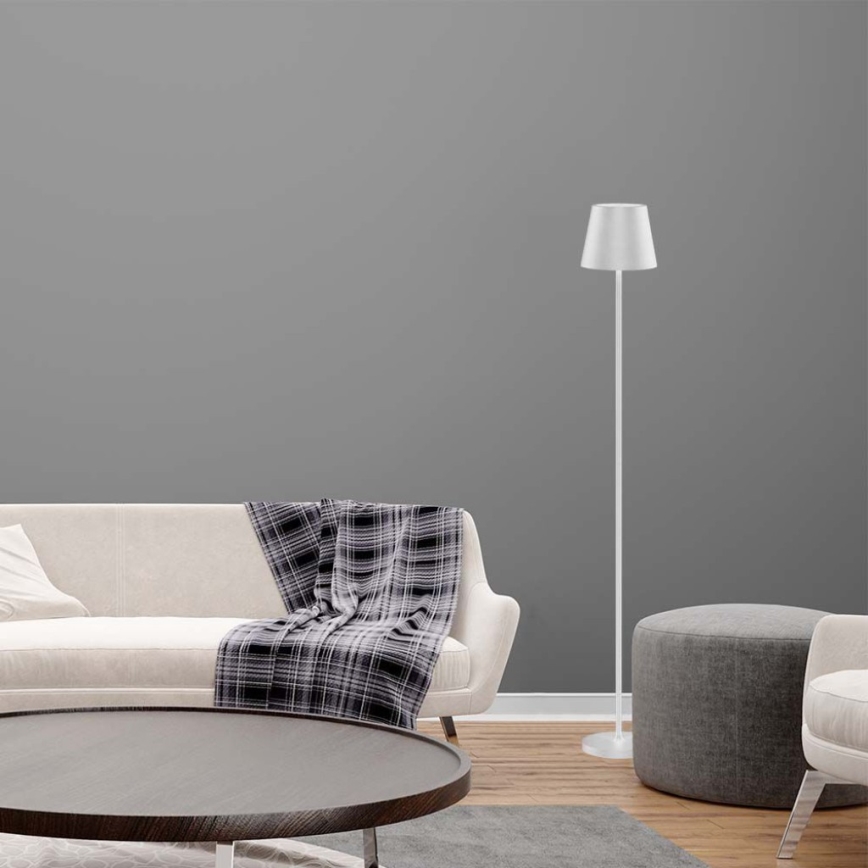 LED Hämardatav laetav põrandalamp 3-ühes LED/4W/5V 4400 mAh 3000K IP54 valge