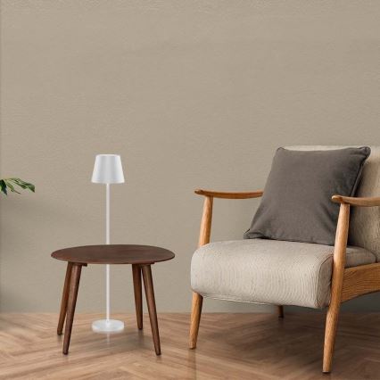 LED Hämardatav laetav põrandalamp 3-ühes LED/4W/5V 4400 mAh 3000K IP54 valge