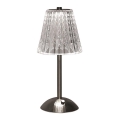 LED Hämardatav laetav puutetundlik laualamp LED/2,4W/5V 3000-6000K 1800 mAh läikiv kroom