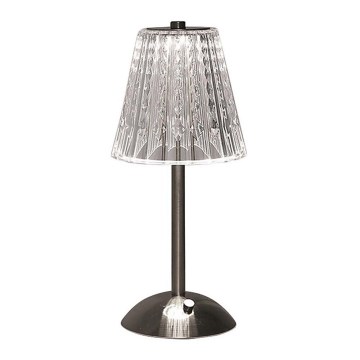 LED Hämardatav laetav puutetundlik laualamp LED/2,4W/5V 3000-6000K 1800 mAh läikiv kroom