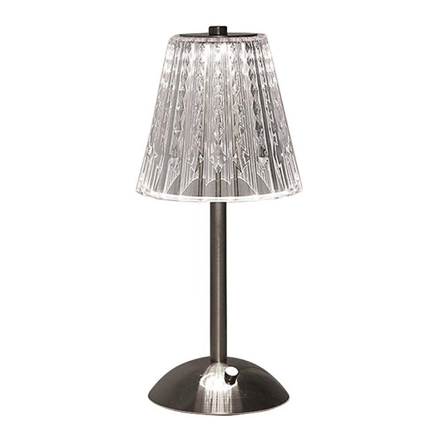 LED Hämardatav laetav puutetundlik laualamp LED/2,4W/5V 3000-6000K 1800 mAh läikiv kroom