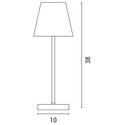 LED Hämardatav laetav puutetundlik laualamp LED/3,5W/5V 5200mAh hall