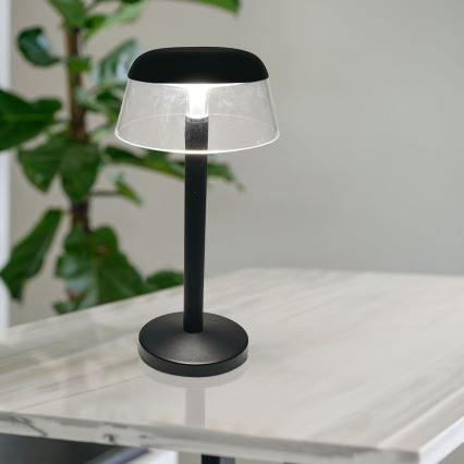 LED Hämardatav laetav puutetundlik laualamp LED/3W/5V 3000-6000K 1800 mAh must