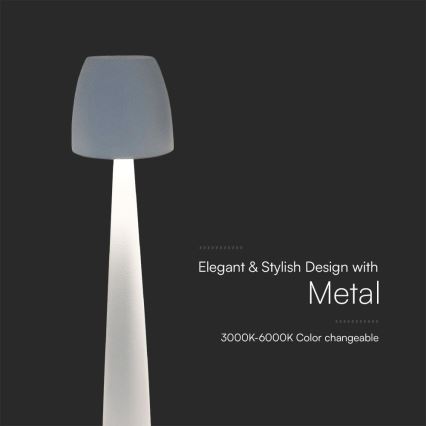 LED Hämardatav laetav puutetundlik laualamp LED/3W/5V 3000-6000K 1800 mAh valge