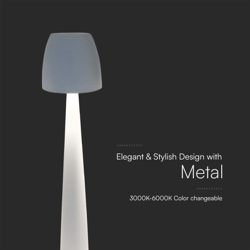 LED Hämardatav laetav puutetundlik laualamp LED/3W/5V 3000-6000K 1800 mAh valge