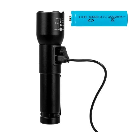 LED Hämardatav laetav taskulamp LED/20W/5V IPX4 800 läikiv 2000 mAh
