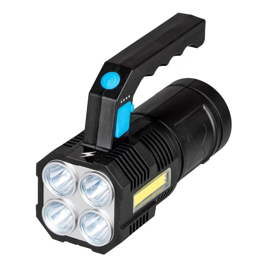 LED Hämardatav laetav taskulamp LED/5V IPX4 250 läikiv 1200 mAh