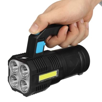 LED Hämardatav laetav taskulamp LED/5V IPX4 250 läikiv 1200 mAh
