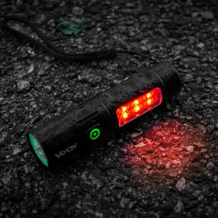 LED Hämardatav laetav taskulamp koos punase tulega LED/5W/5V IPX4 250 läikiv 2000 mAh