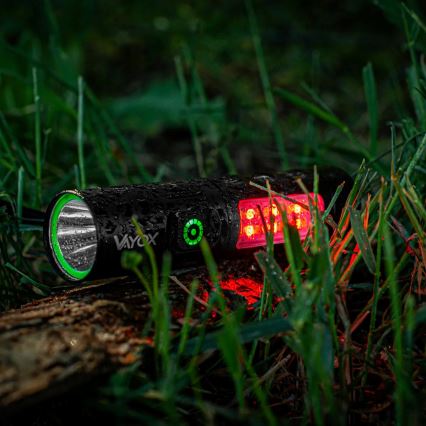 LED Hämardatav laetav taskulamp koos punase tulega LED/5W/5V IPX4 250 läikiv 2000 mAh