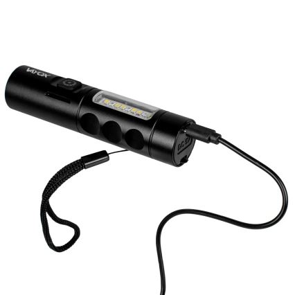 LED Hämardatav laetav taskulamp koos punase tulega LED/5W/5V IPX4 250 läikiv 2000 mAh