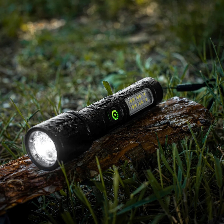 LED Hämardatav laetav taskulamp koos punase tulega LED/5W/5V IPX4 260 läikiv 2000 mAh