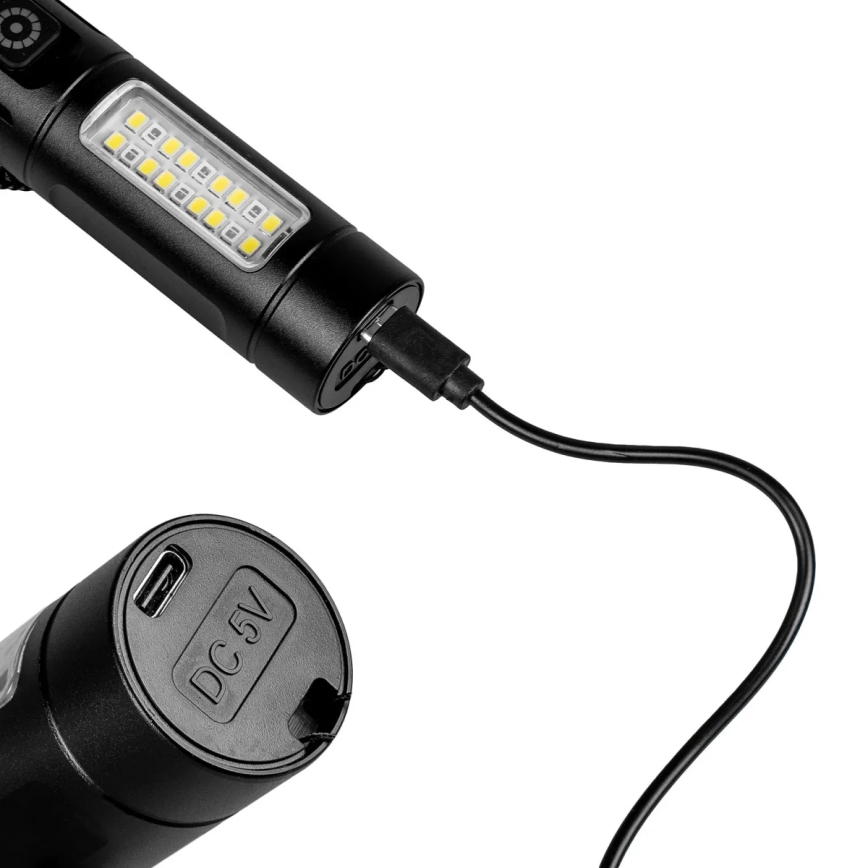 LED Hämardatav laetav taskulamp koos punase tulega LED/5W/5V IPX4 260 läikiv 2000 mAh