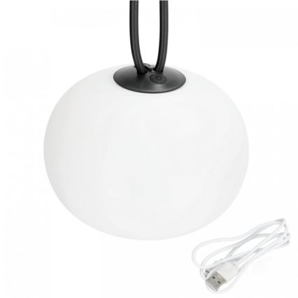 LED hämardatav laetav välisvalgusti VENEZIA LED/1,5W/5V 2500K IP54 2600 mAh must